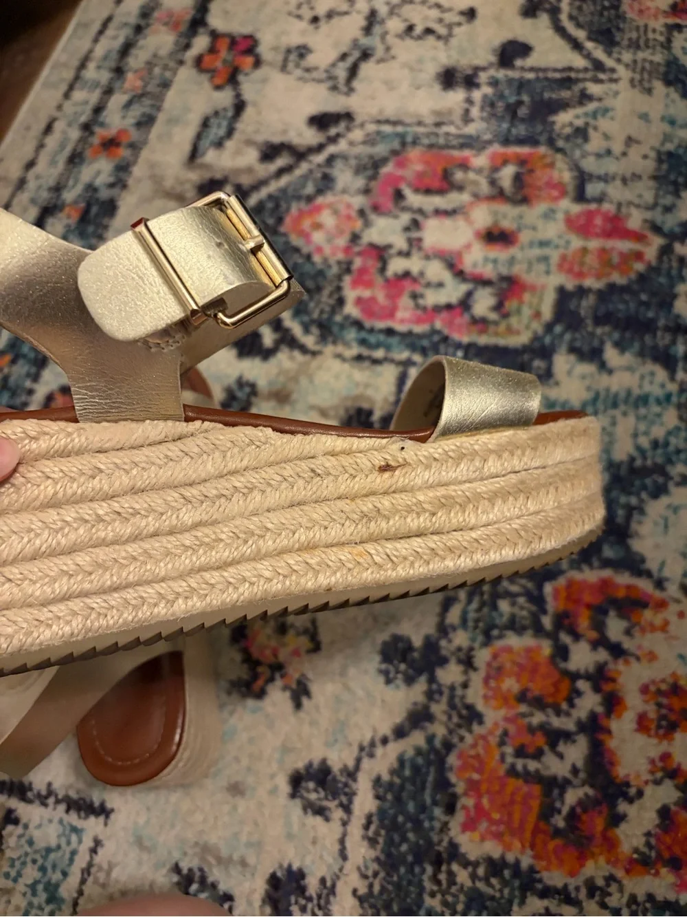 Women’s Mossimo Supply Co Metallic Gold Strappy Platform Sandals